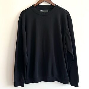 Pebble Beach Performance Crewneck Pullover Mens Large Black Golf